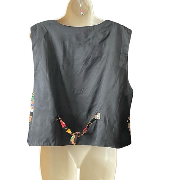 Vintage 111 Main Christmas Vest Over Sweater Holiday Thin Button Up Size 2X - Picture 7 of 12